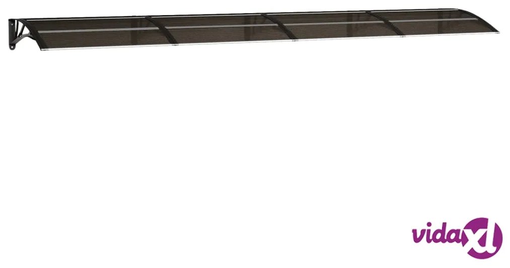 vidaXL Tettoia per Porta Nera 400x75 cm Policarbonato