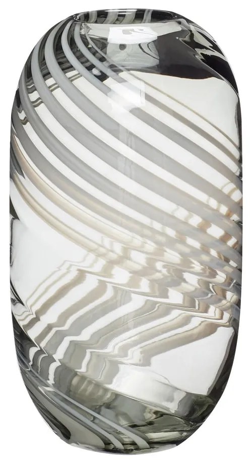 Vaso in vetro grigio fatto a mano Lara - Hübsch