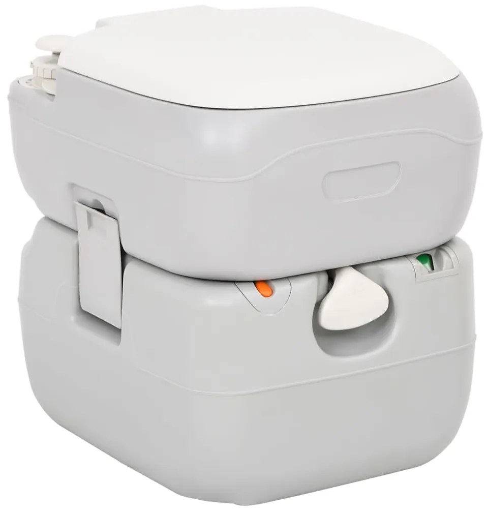 Toilette Da Campeggio Portatile Grigia E Bianca 22+12 L İn Hdpe /