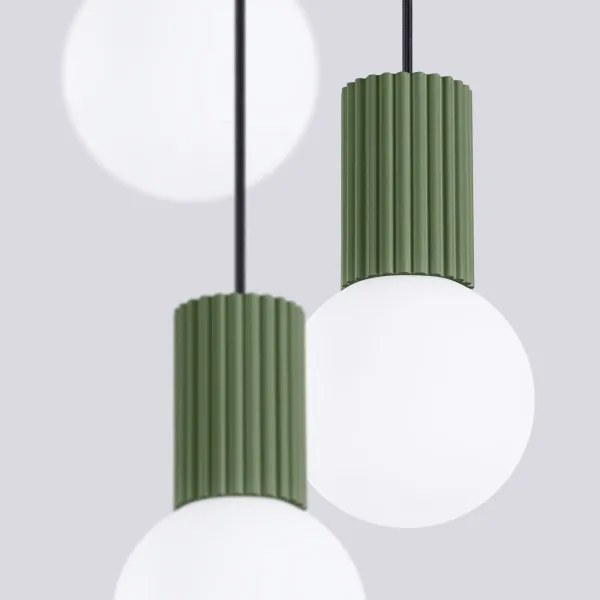 Sollux SL.1725 - Lampadario a sospensione con filo HALO 3xG9/8W/230V diametro 25 cm verde