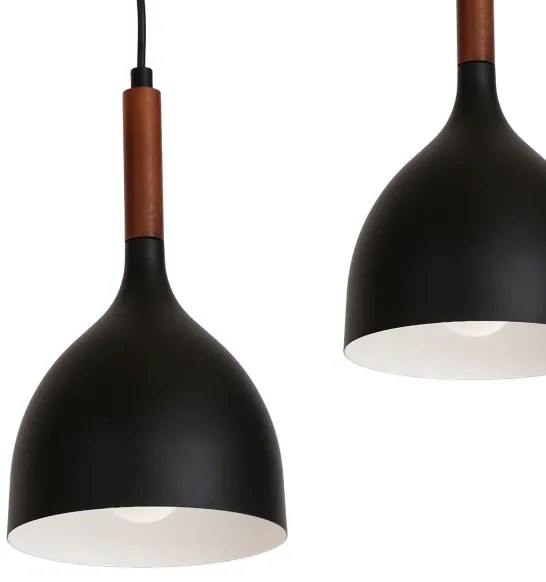 Lampadario a sospensione con filo NOAK WOOD 3xE27/60W/230V