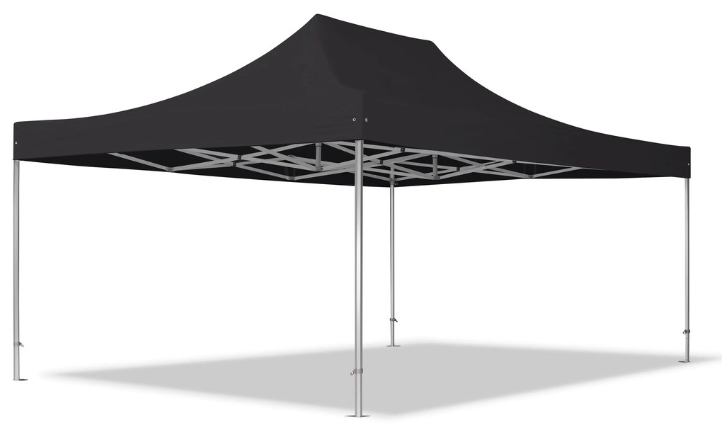 TOOLPORT 4x6m gazebo pieghevole PVC, PROFESSIONAL alluminio, nero - (578934)