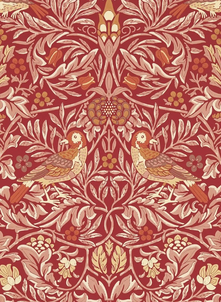 Morris & Co Carta da parati Bird - Madder/ Weld