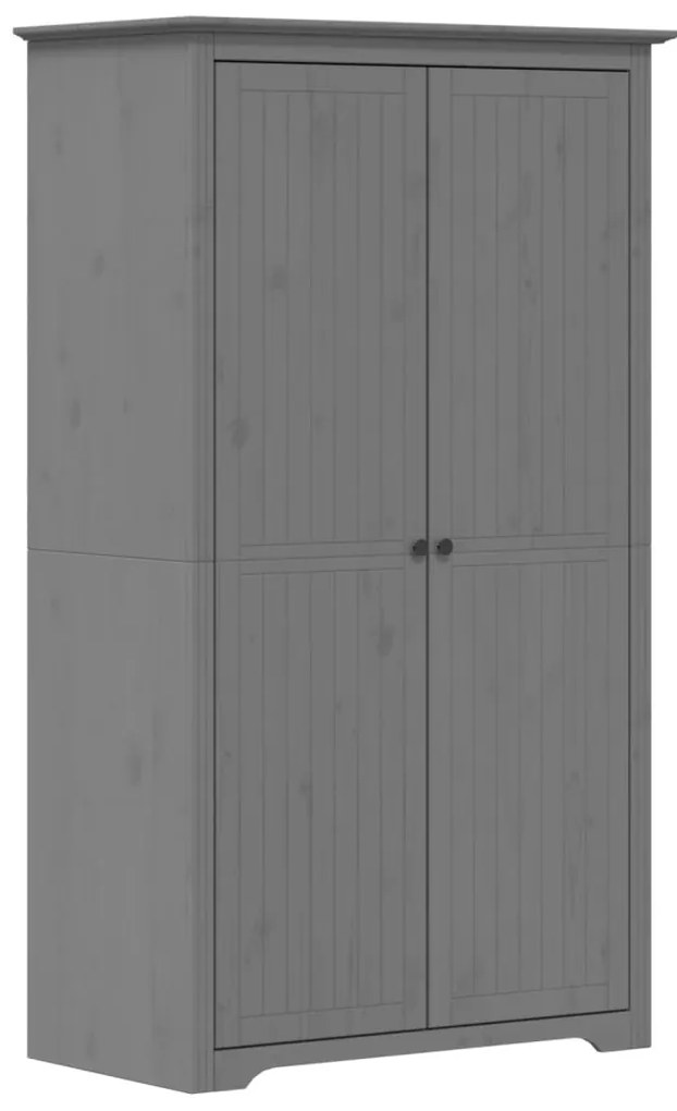 Armadio bodo 99x53,5x173 cm in legno massello di pino grigio