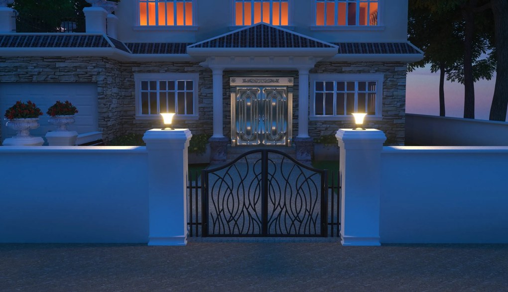 Lampioncino Colonna Solare da esterno 2200 Lumen "LMS-089"