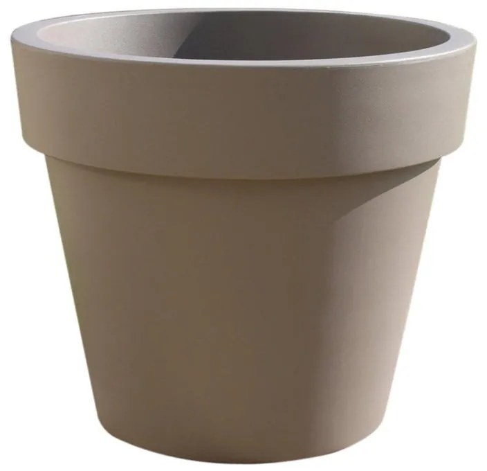 Vaso per piante e fiori SUPER in polietilene tortora H 52 cm Ø 60 cm