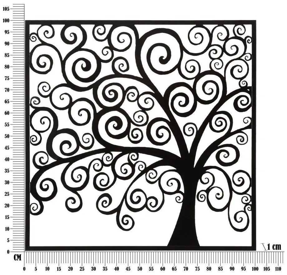 Decorazione murale in metallo 100x100 cm Three Plus - Mauro Ferretti