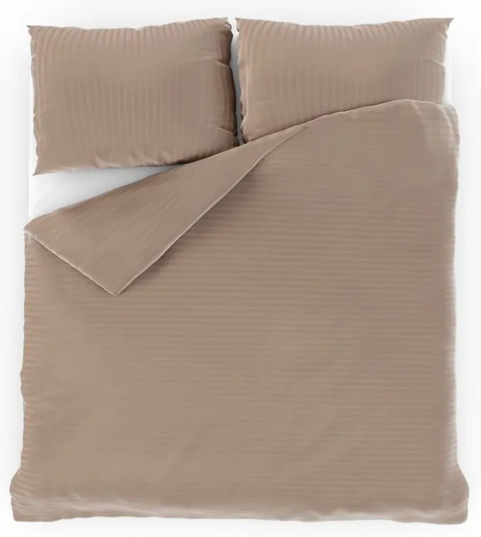Biancheria da letto singola in cotone sateen beige 140x200 cm Lilyum - Mijolnir