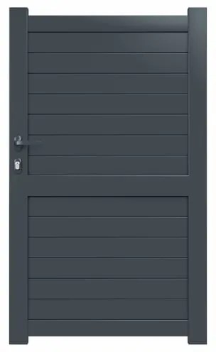 Cancelletto GARDENGATE Lima grigio in alluminio antracite H 153.6 x L 100 cm