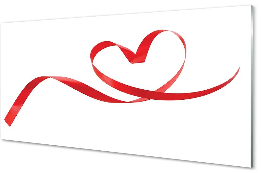 Quadro acrilico Cuore del nastro 125x50 cm