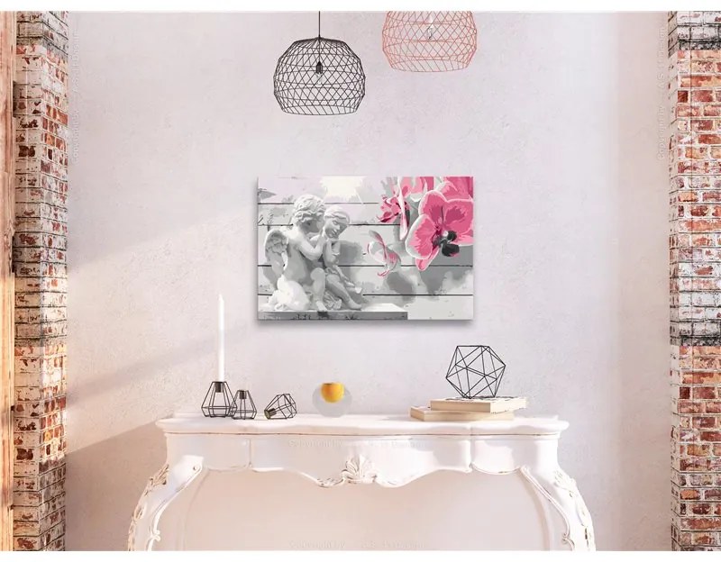 Quadro fai da te  Angioletti (orchidea rosa)  Colore Rosa, Dimensioni e Misure 60x40