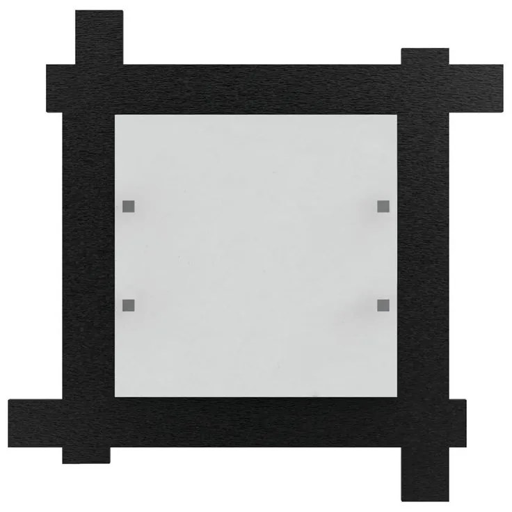 Plafoniera moderno Leone LED , in acciaio, nero40x40 cm,