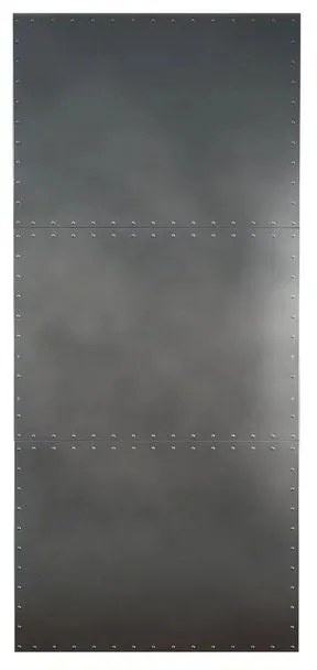 Anta per porta scorrevole Brooklyn in acciaio grigio antracite L 96 x H 215 cm reversibile
