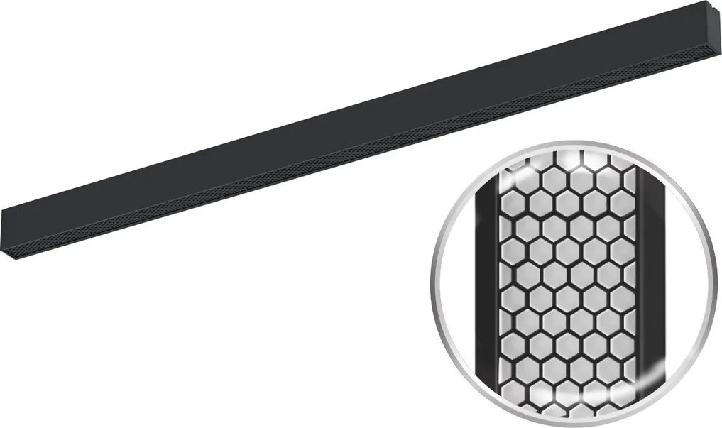 Plafoniera Lineare LED 40W 120cm UGR11 con driver Philips Bianca o nera