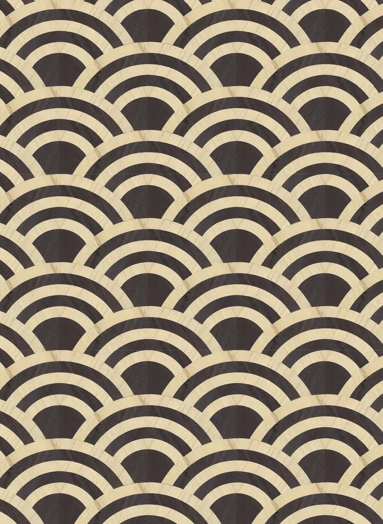 Moooi for Arte Carta da parati Lucky O's - MO3040 - Birch & Black