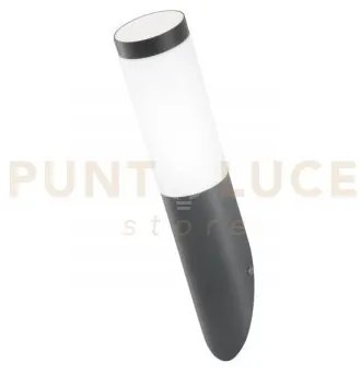 Applique tokyo antracite 1 luce attacco e27 ip44 7,6x37,6cm in acci...