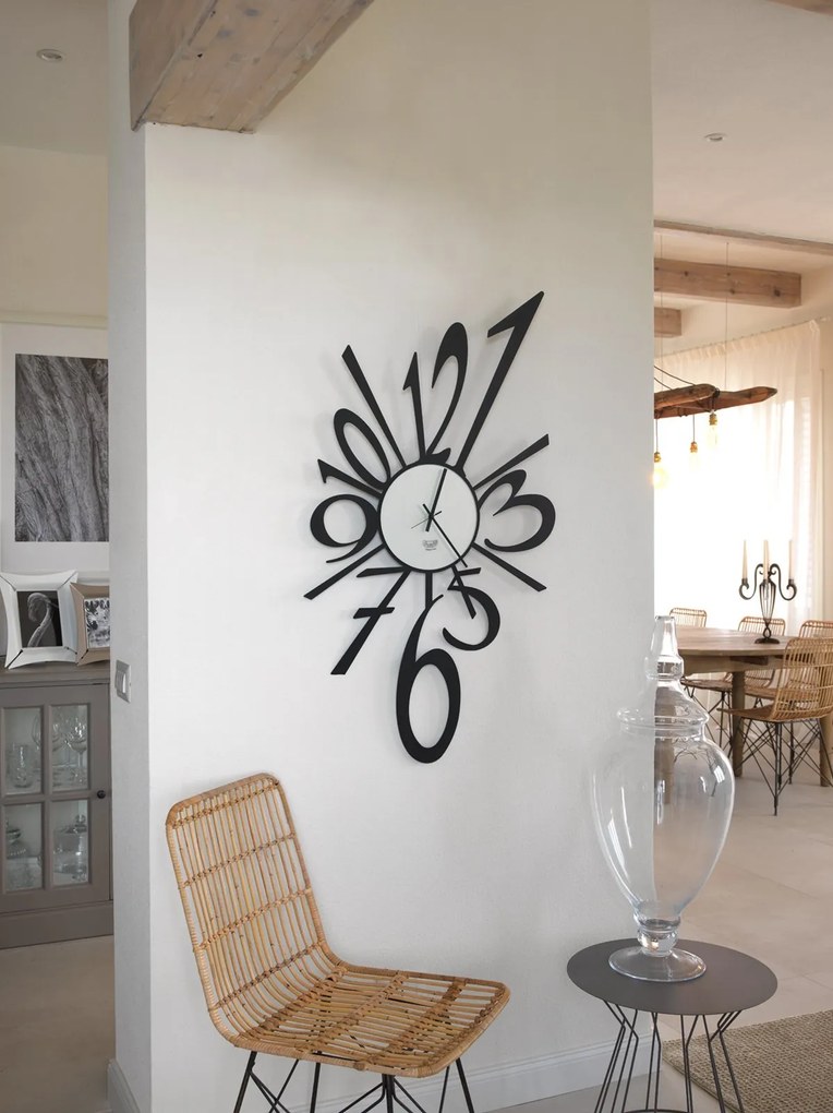 Orologio da parete irregolare Big Bang - Nero