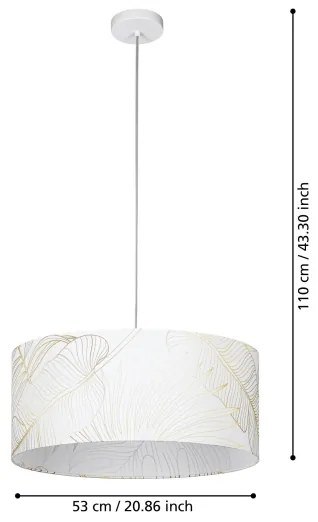 Eglo 900635 - Lampadario a sospensione con filo BUCAMARANGA 1xE27/40W/230V