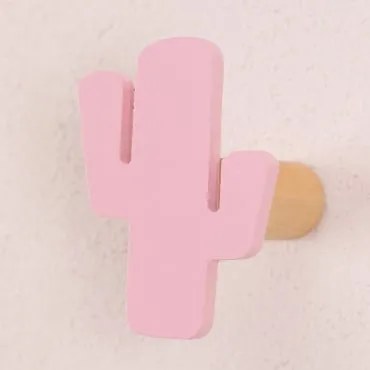 Appendiabiti da parete in legno Paby Kids Cactus - Sklum