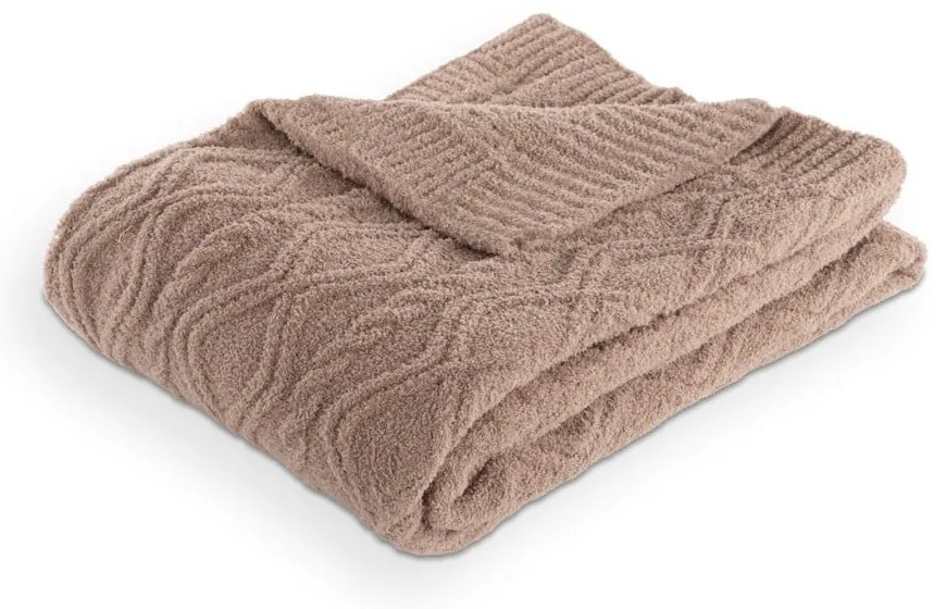 Coperta marrone in micropile 130x170 cm Aspen – Tiseco Home Studio