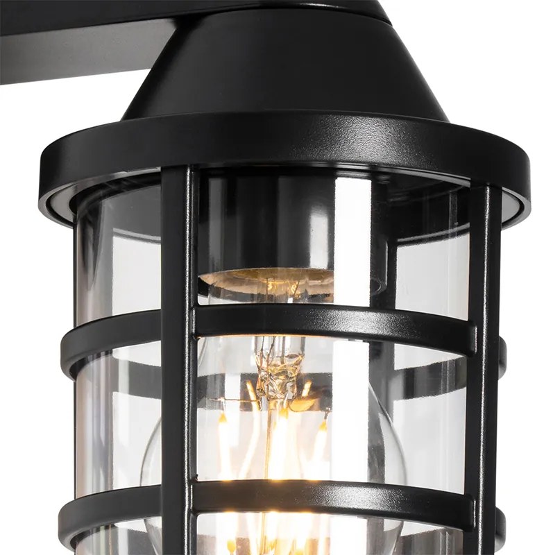 Lampada da parete per esterni moderna nera IP54 - Joeri