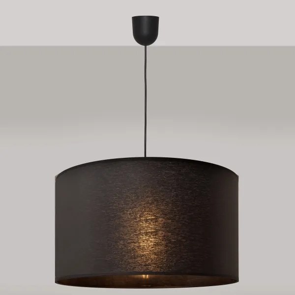 Lampadario su corda ALBA 1xE27/15W/230V d. 45 cm nero