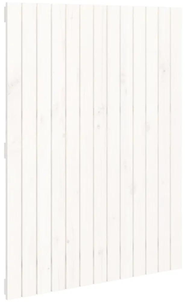 Testiera da parete bianca 82,5x3x110 cm legno massello di pino