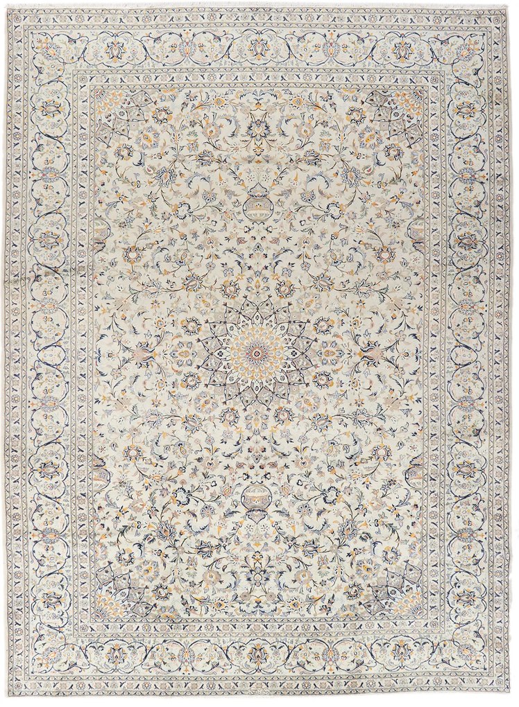 Kashan Tappeto persiano 410 x 300 Beige (Iran) Annodato A Mano