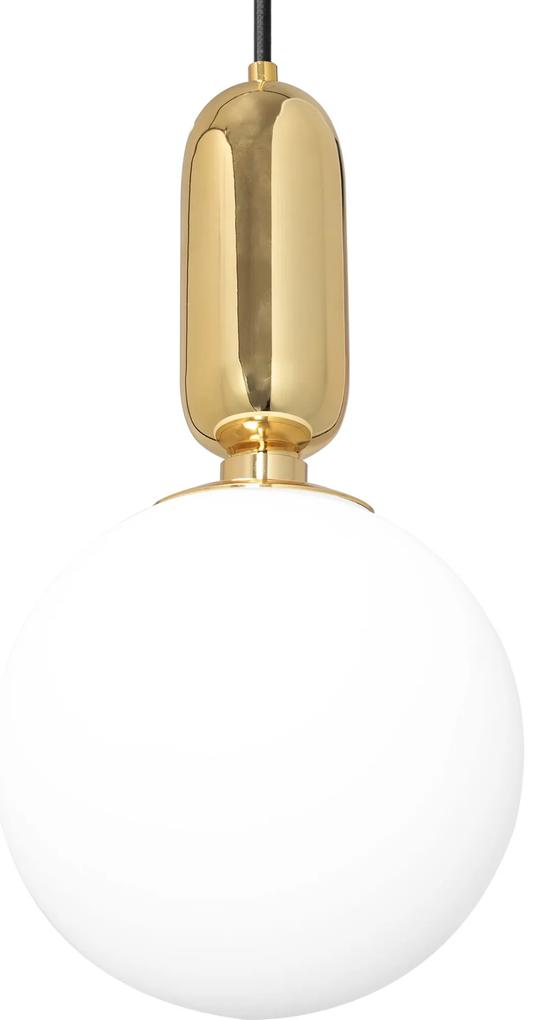 Lampada Da Soffitto Pensile Di Vetro Metallico Oro Gold  APP474-1CP