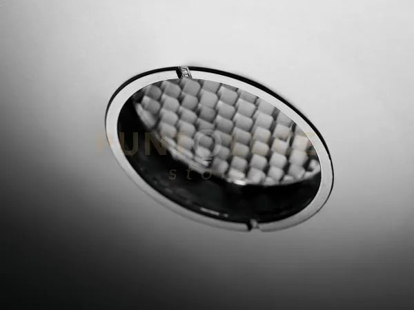 Phocis incasso 1 luce filtro alveolare nero opaco attacco gu10 d.6cm