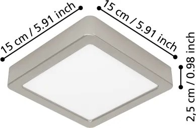 Eglo 901319 - Plafoniera LED FUEVA LED/7W/230V 2700/4000/6500K 15x15 cm cromo