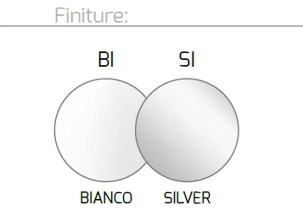 Sospensione Moderna Double Wave Metallo Bianco E Acrilico Satinato Led 40W