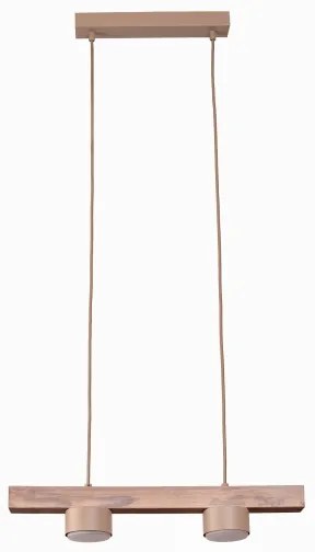 Duolla - Lampadario a sospensione con cavo IRONLINE 2xGX53/3W/230V pino/rovere/beige