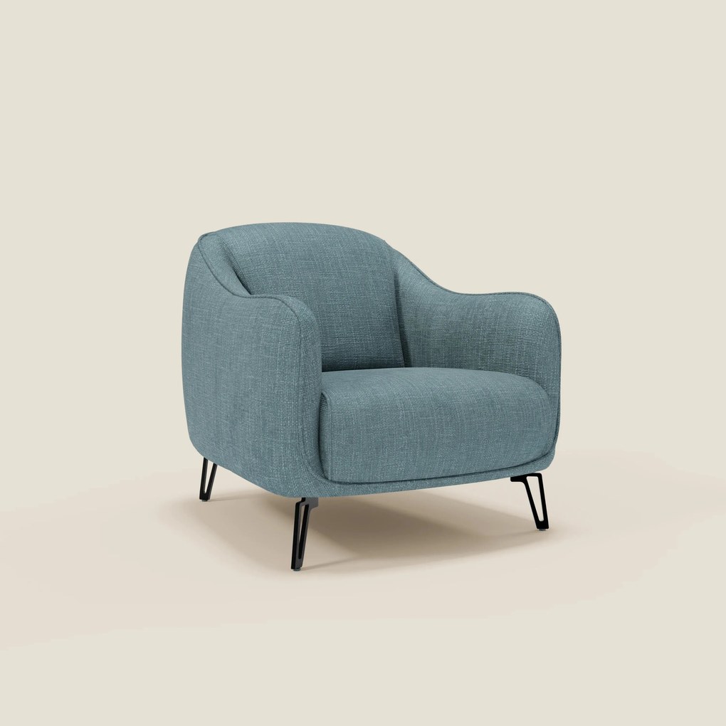 Avela Poltroncina dal comfort senza tempo in morbido tessuto impermeabile T06 azzurro