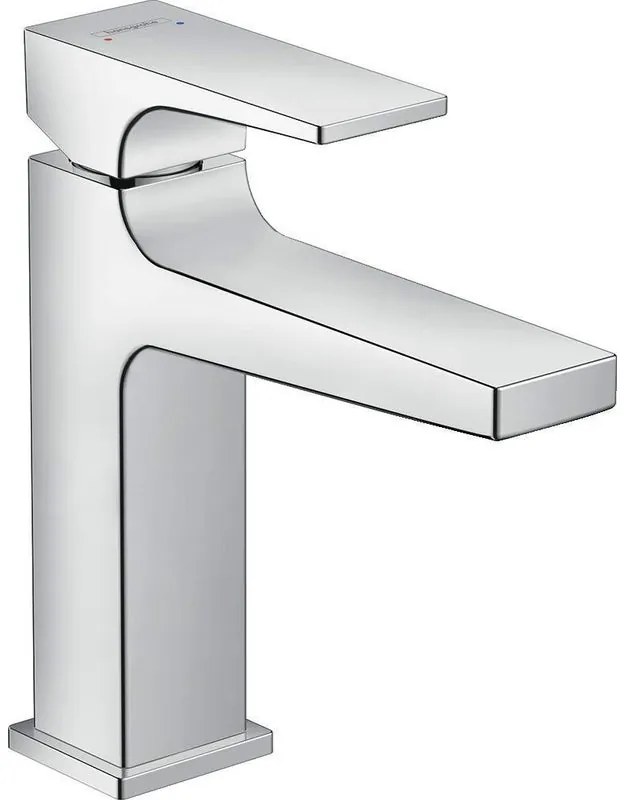 Rubinetto per lavabo a canna media getto laminare cristallino Metropol cromo lucido HANSGROHE H 10.7 cm