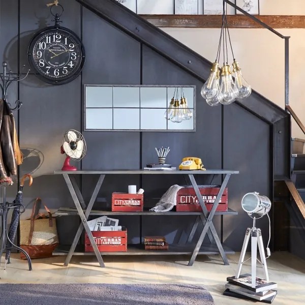 Atmosphera - Lampada da tavolo EBOR 1xE14/25W/230V pino/cromo lucido