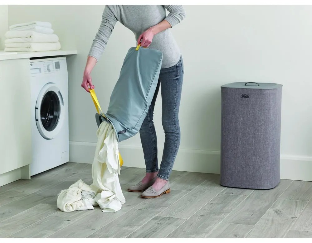 Cesto per biancheria in tessuto grigio, 60 l Tota - Joseph Joseph