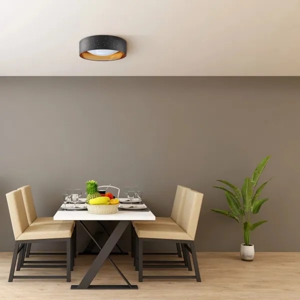 Plafoniera LED TULUZA LED/24W/230V diametro 40 cm nero