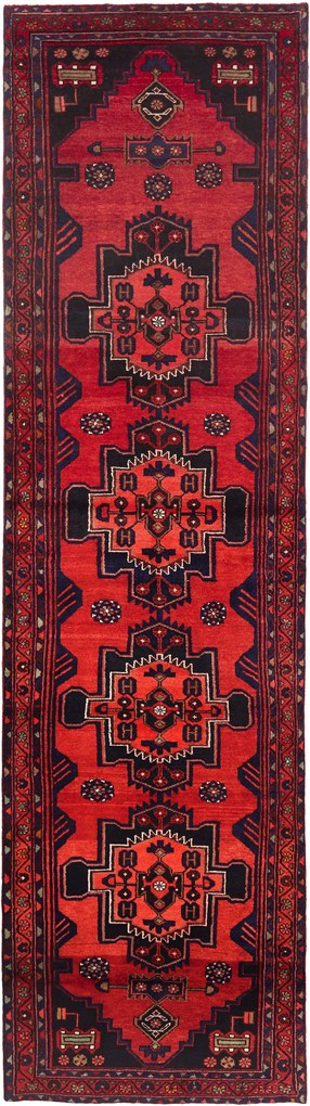 Hamedan Tappeto persiano 110 x 390 Rosso (Iran) Annodato A Mano