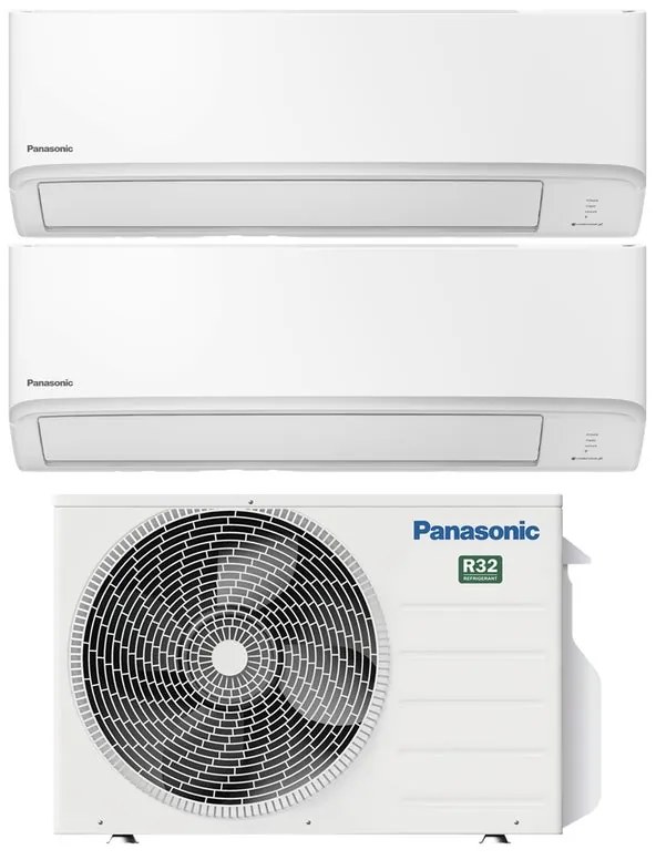 Condizionatore a muro multisplit inverter PANASONIC Dual RZ 9+12 wifi 15000 BTU classe raffreddamento A++, bianco