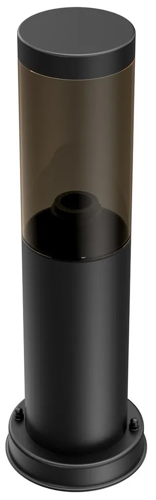 Paletto da Giardino Nero 40cm DarkLight Acciaio INOX base E27 Colore Nero