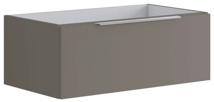 Armadietto bagno a terra Brera 1 cassetto P 45.5 x L 79.5 x H 30 cm laccato opaco grigio londra