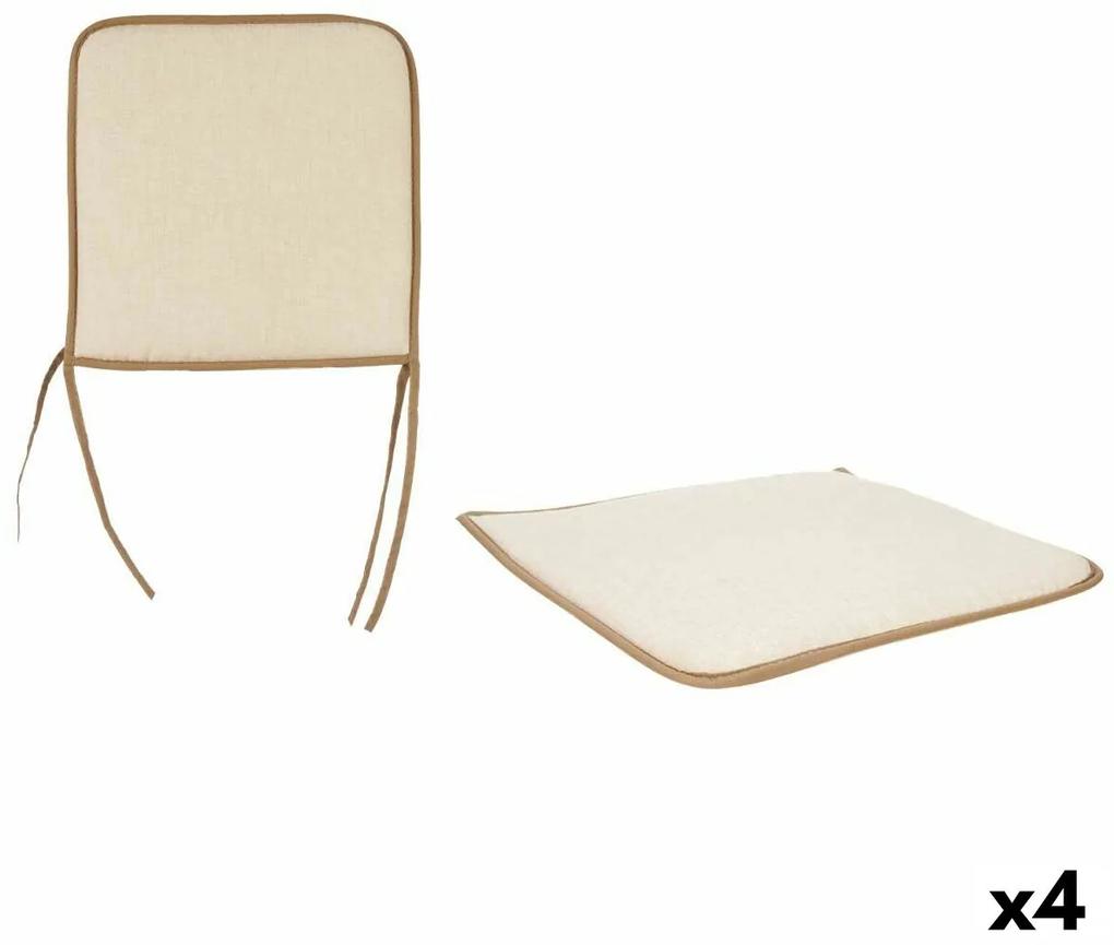 Cuscino per sedie Avorio 38 x 2,5 x 38 cm (4 Unità)