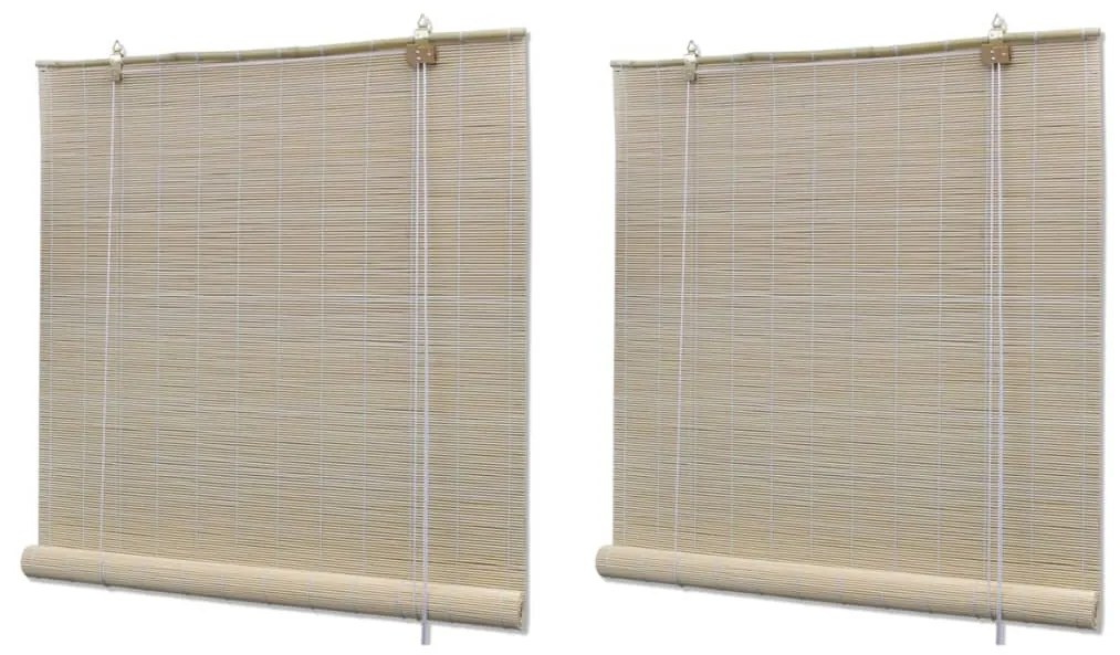 Tende A Rullo İn Bambù 2 Pz 120x160 Cm /