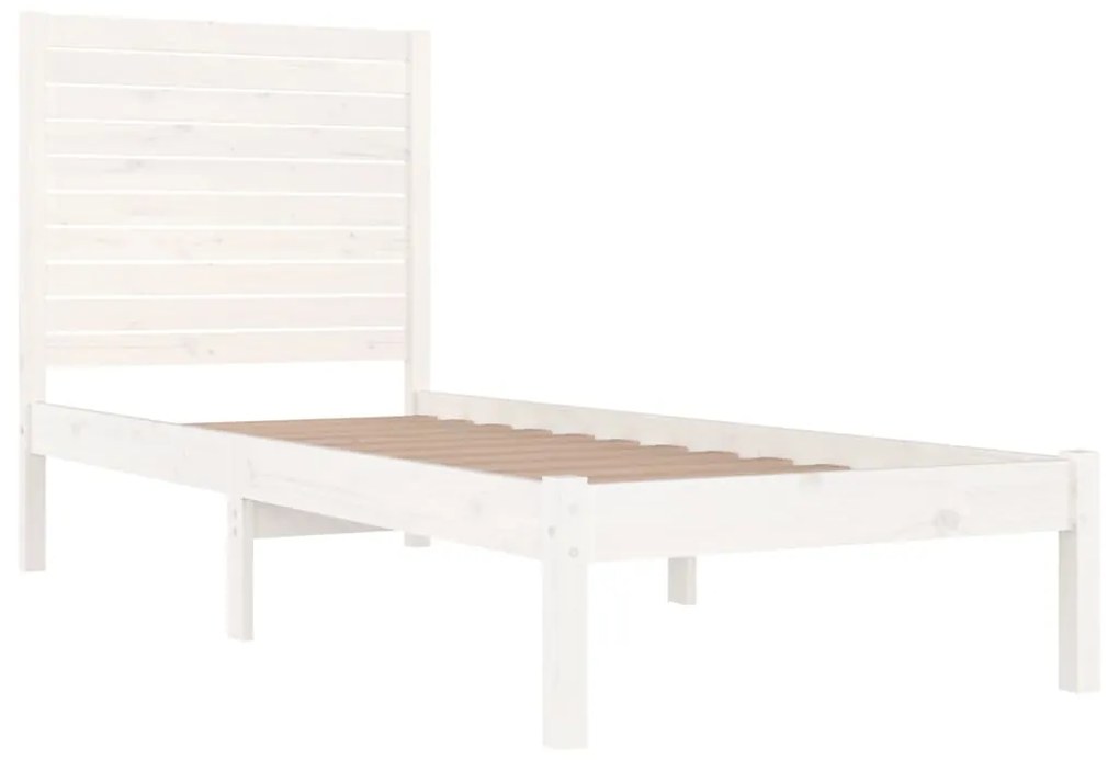 Giroletto bianco in legno massello 90x190 cm single