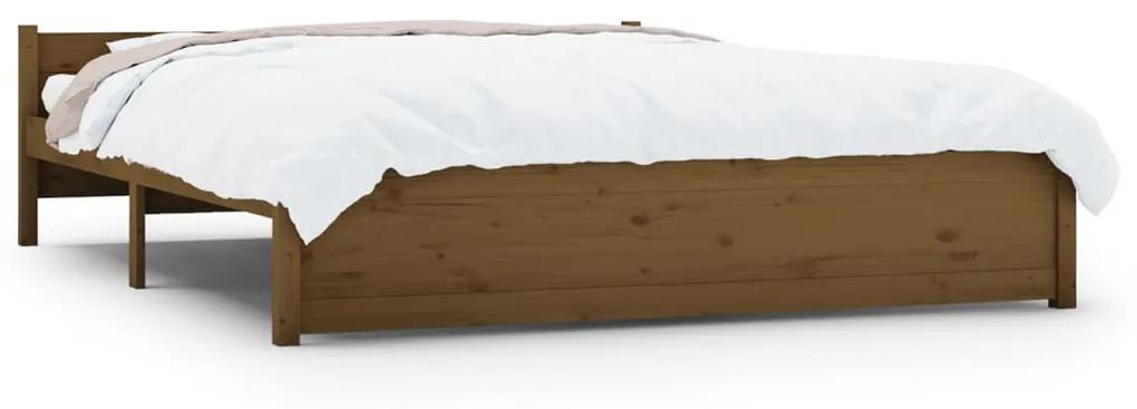 Giroletto miele in legno massello 150x200 cm 5ft king size