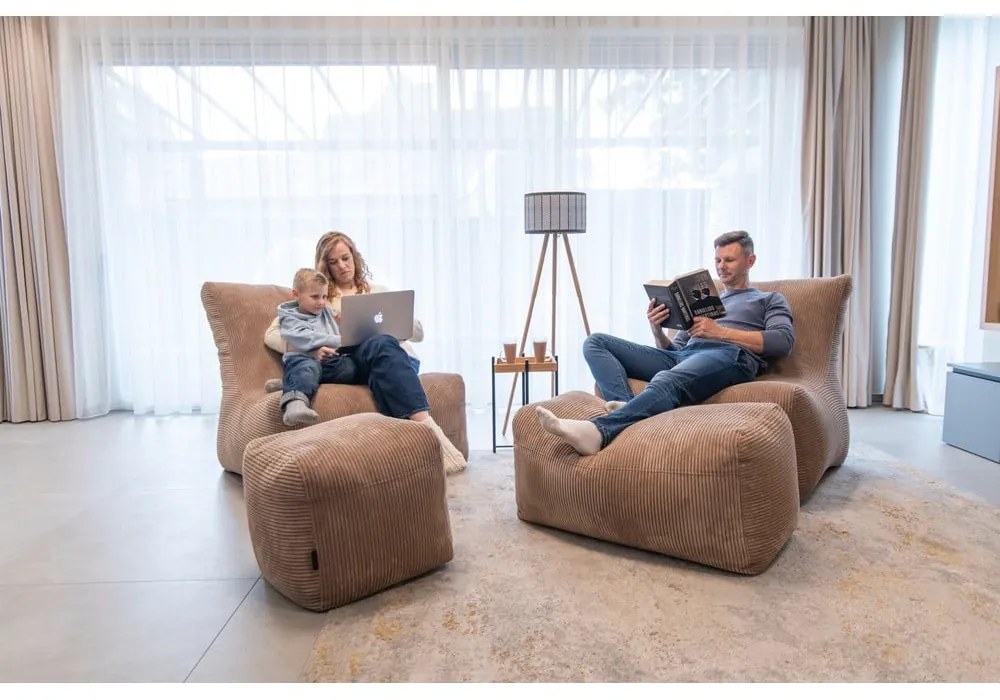 Puof a sacco grigio chiaro Seat 100 Lounge – SLOWDOWN