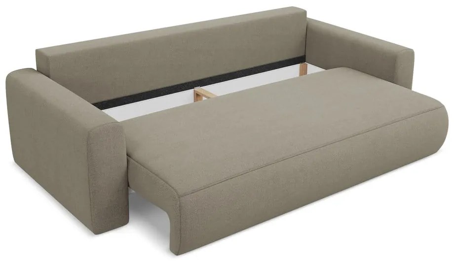 Divano marrone chiaro allungabile/con contenitore 238 cm Kapua – Makamii