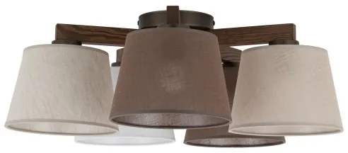 Brilagi - Lampadario a soffitto LATTE 5xE27/15W/230V pino/mix