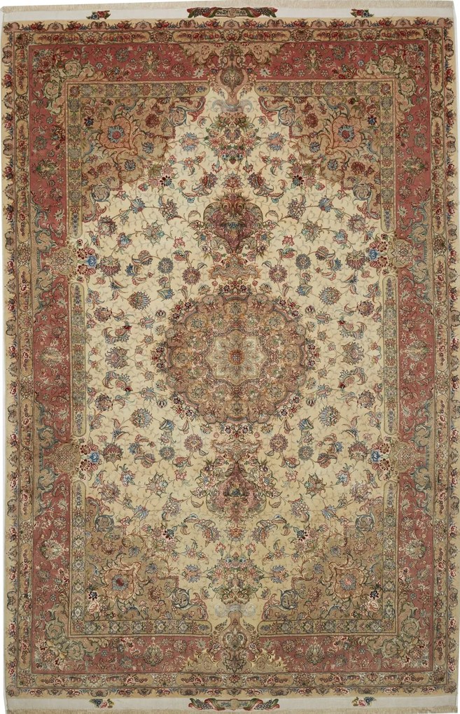 Tabriz Tappeto 320 x 210 Beige (Iran) Annodato A Mano
